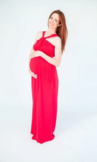 שמלת מקסי קולר – אדום